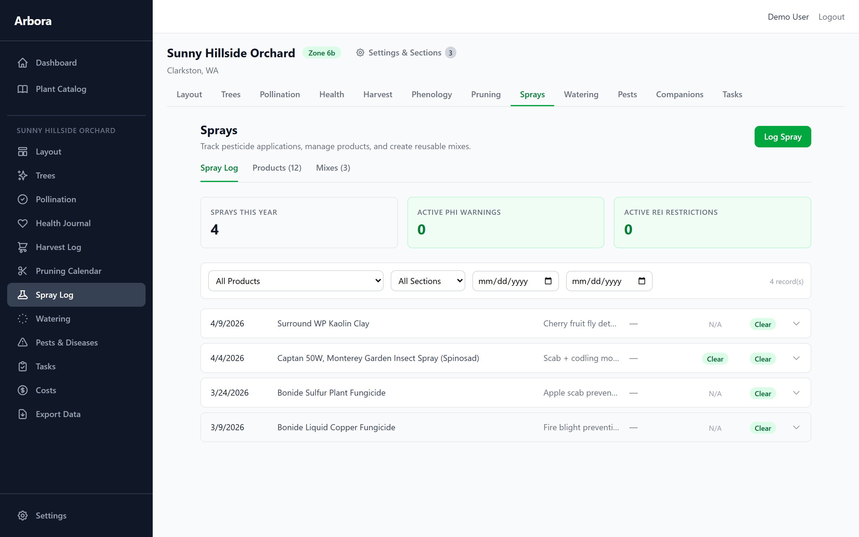 Spray Tracking & EPA